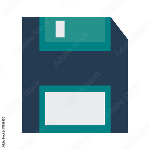 flat design floppy disk icon vector illustration photo