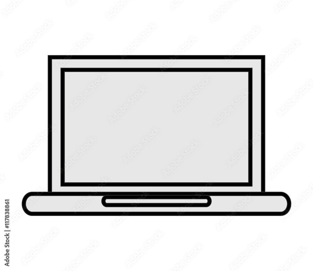 flat design laptop frontview icon vector illustration flat design laptop frontview icon vector illustration
