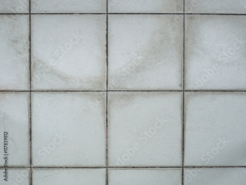 Old tiled white wall texture