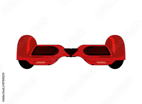 flat design single hoverboard icon vector illustration