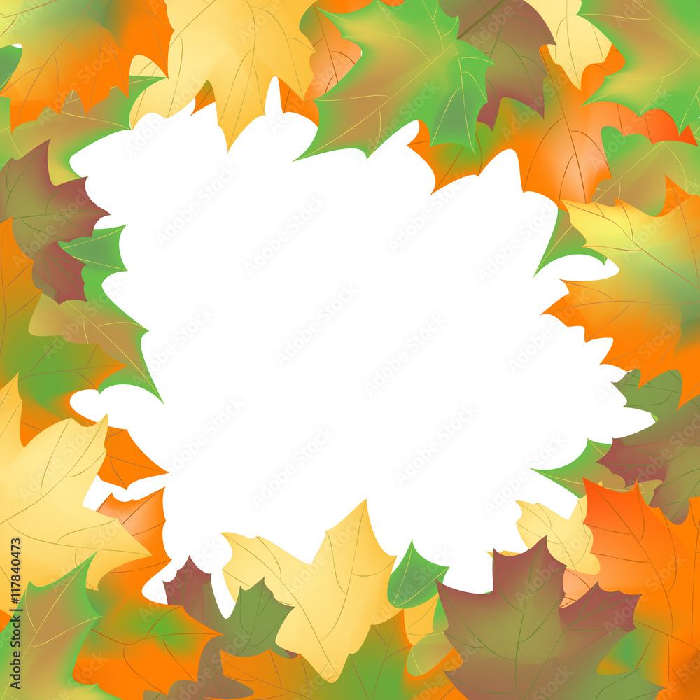 Frame of maple leaves Frame of maple leaves