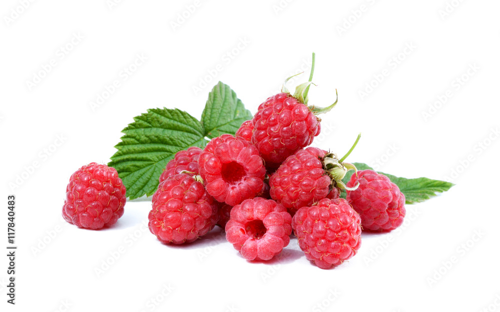 Ripe raspberry isolated on white background Ripe raspberry isolated on white background