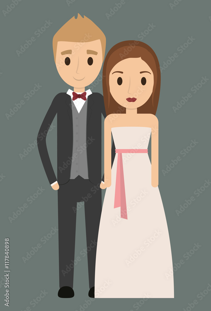 couple cartoon girl boy man woman wedding marriage icon. Colorfull and flat illustration. Vector graphic couple cartoon girl boy man woman wedding marriage icon. Colorfull and flat illustration. Vector graphic