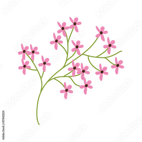 flower garden floral nature plant icon. Isolated and flat illustration. Vector graphic