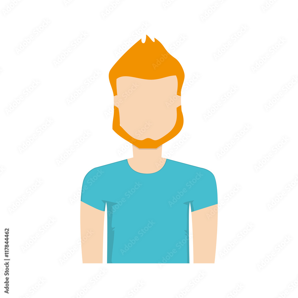 man male avatar person blond hair icon. Isolated and flat illustration. Vector graphic man male avatar person blond hair icon. Isolated and flat illustration. Vector graphic