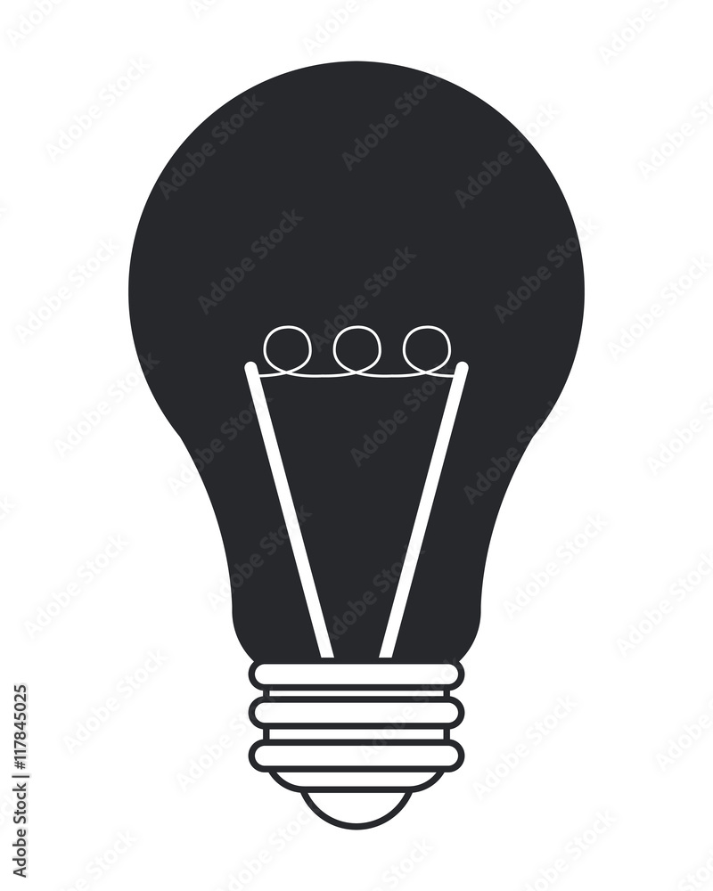 flat design regular lightbulb icon vector illustration flat design regular lightbulb icon vector illustration