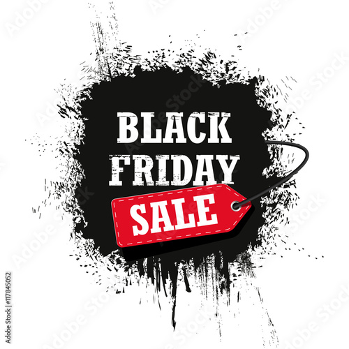 Black Friday Sale isolated on a white background. Grunge. Vector Illustration