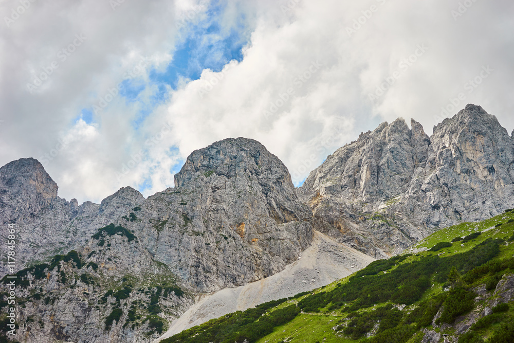 Rocky peaks of Wilder Kaiser / Mountains of Austria / Mountaineering in Europe
