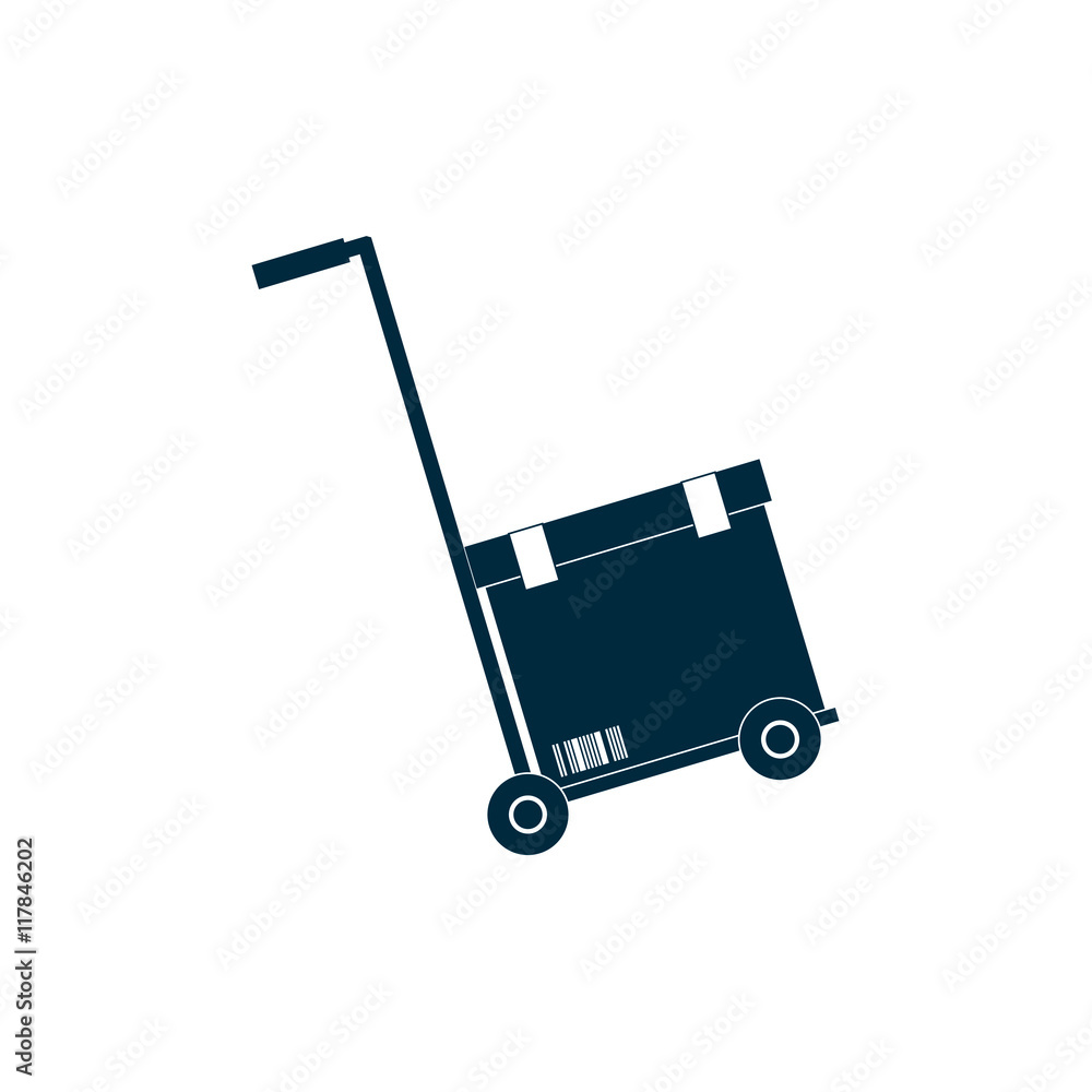 box package cart delivery shipping icon. Isolated and flat illustration. Vector graphic box package cart delivery shipping icon. Isolated and flat illustration. Vector graphic