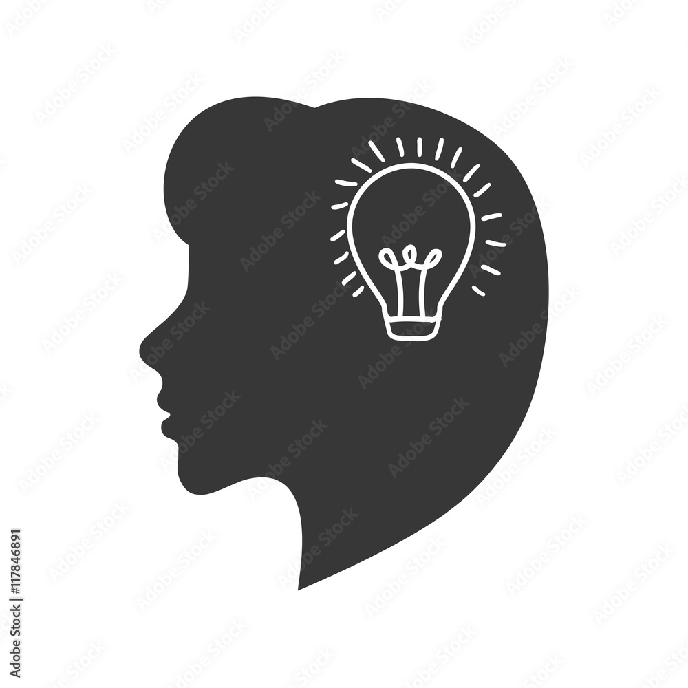 light bulb head big idea creative icon. Isolated and flat illustration. Vector graphic light bulb head big idea creative icon. Isolated and flat illustration. Vector graphic