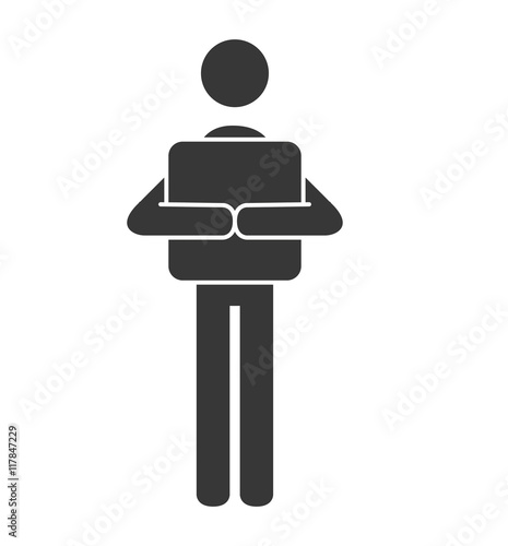 Free Download courier box deliver icon vector illustration - GFXLoad