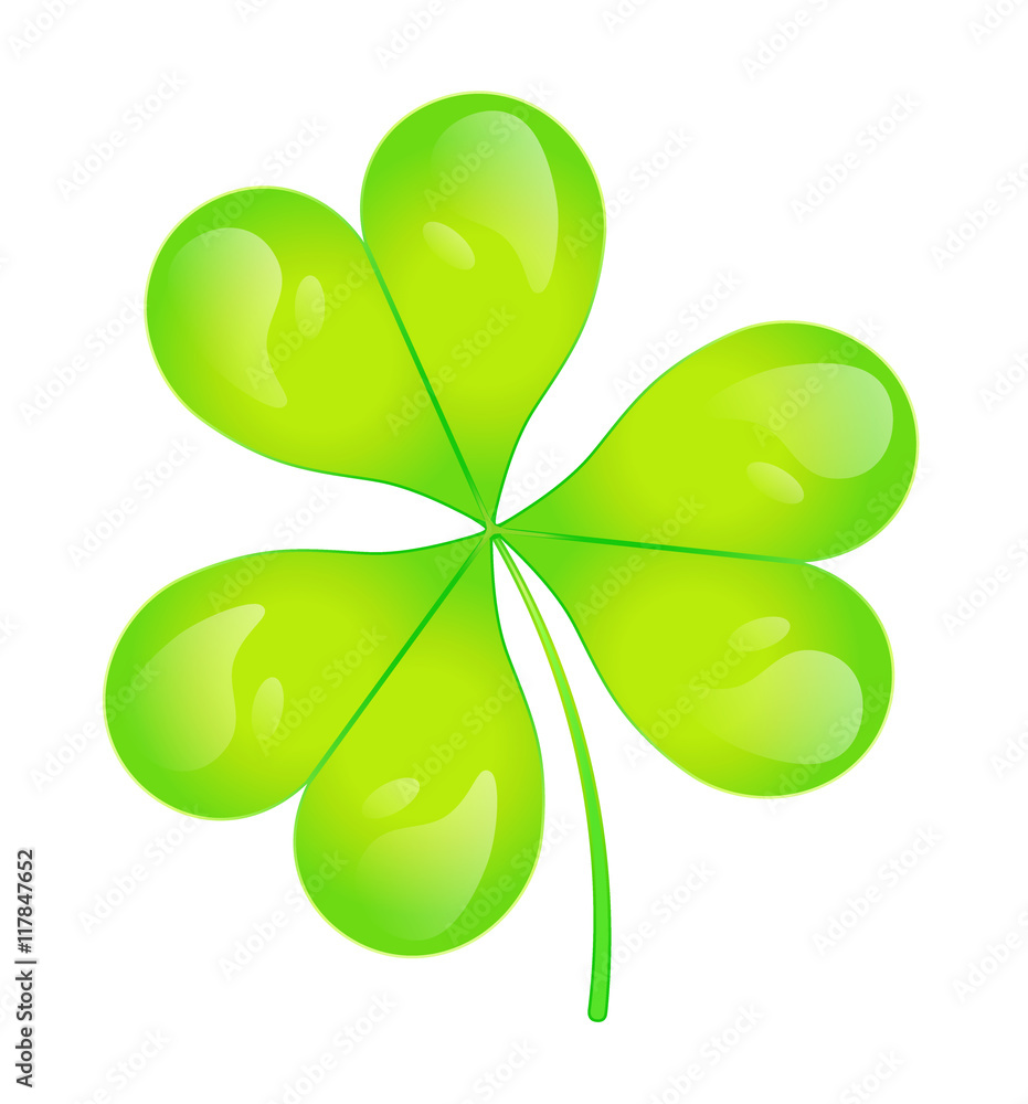 The images of abstract three-leaf clover. The images of abstract three-leaf clover.