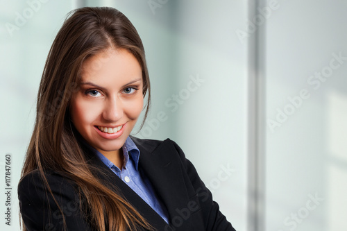  Smiling young female manager
