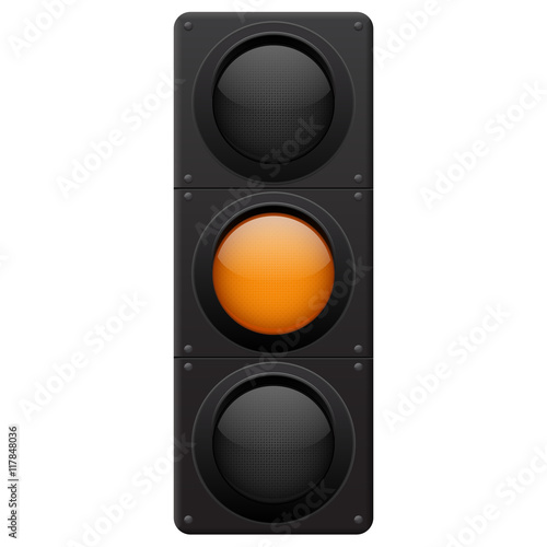 Yellow traffic light