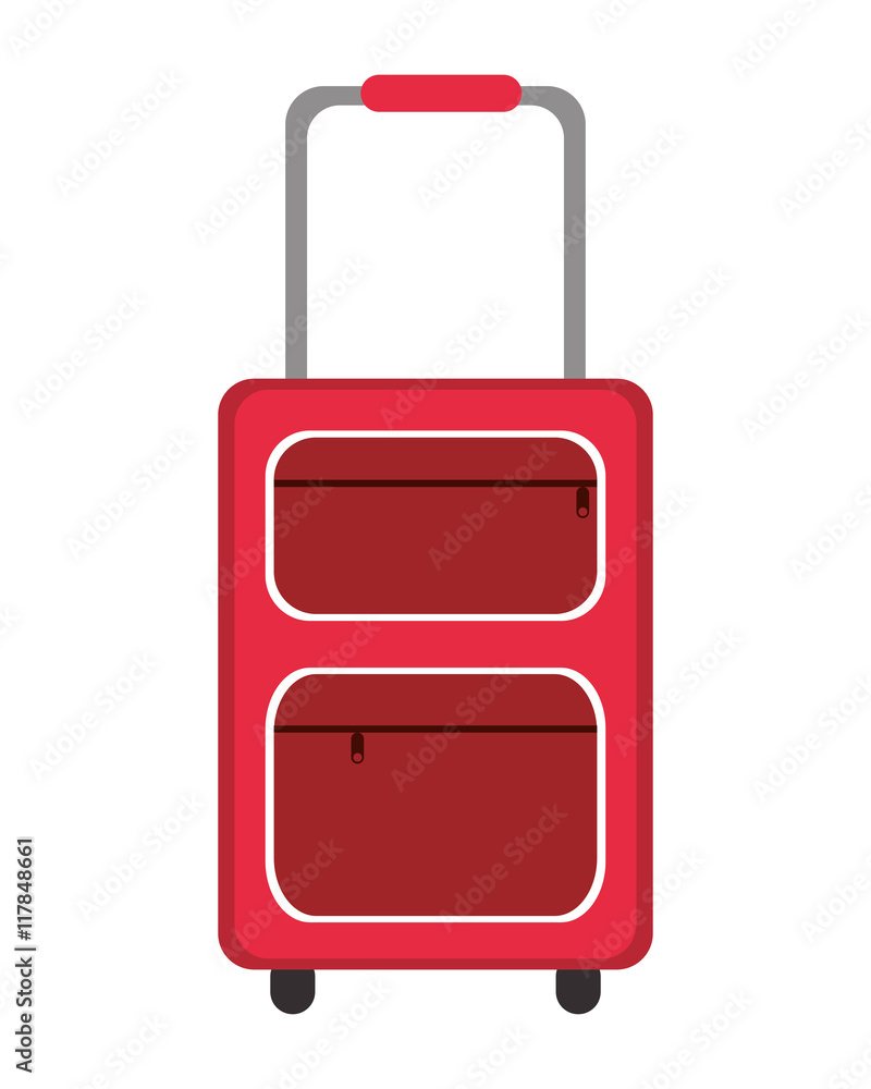 flat design single suitcase icon vector illustration flat design single suitcase icon vector illustration