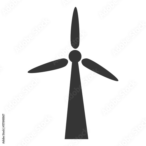 wind turbine eolic energy icon vector illustration