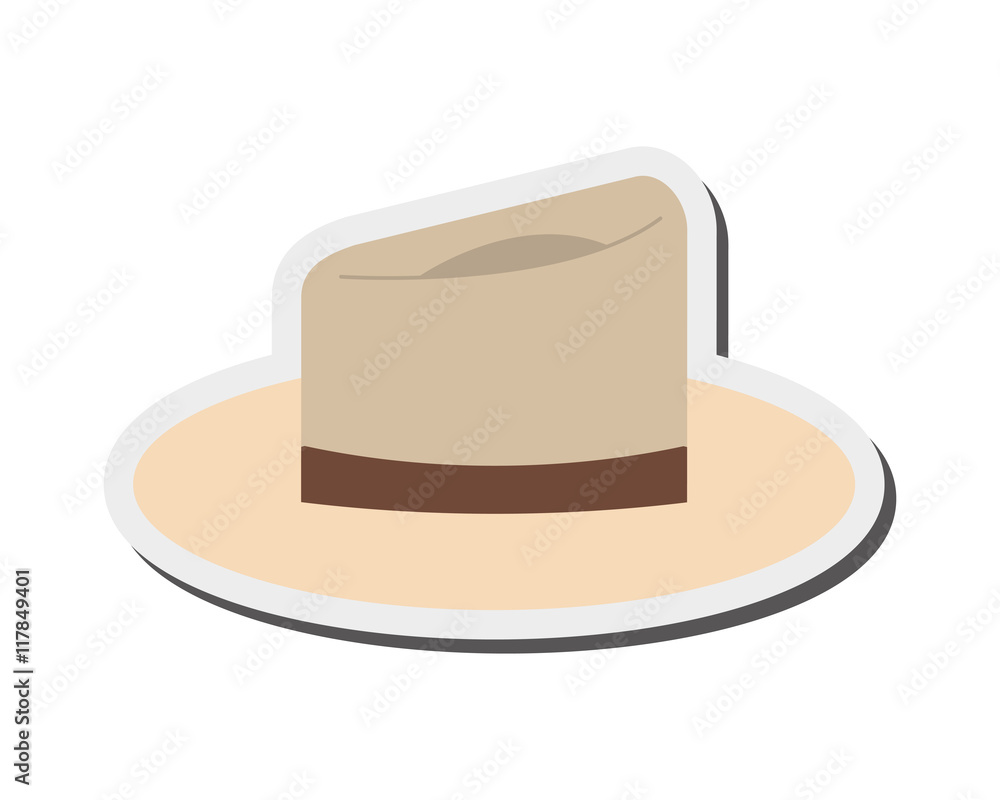 flat design single hat icon vector illustration flat design single hat icon vector illustration