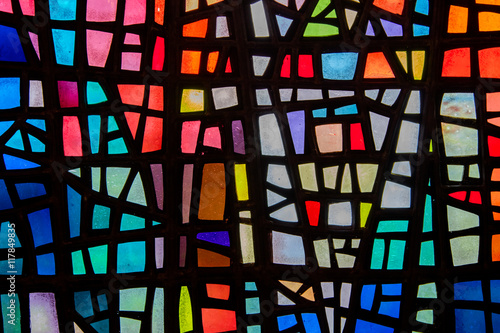 Canvas-taulu Image of a multicolored stained glass window