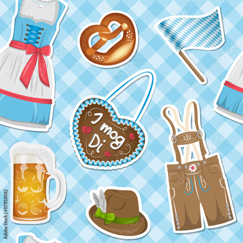 Oktoberfest München Hintergrund Muster nahtlos