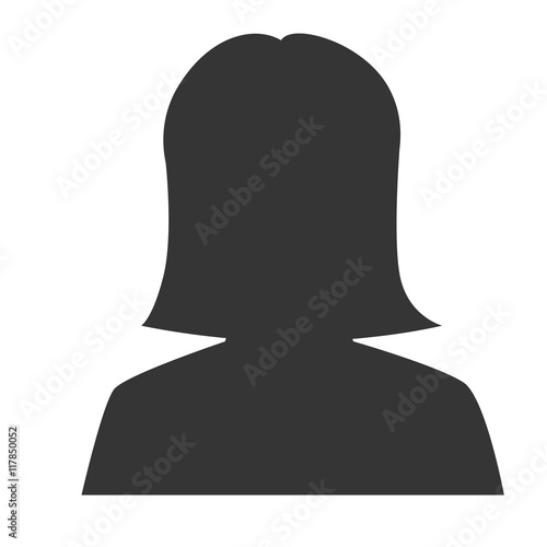 woman profile silhouette icon vector illustration