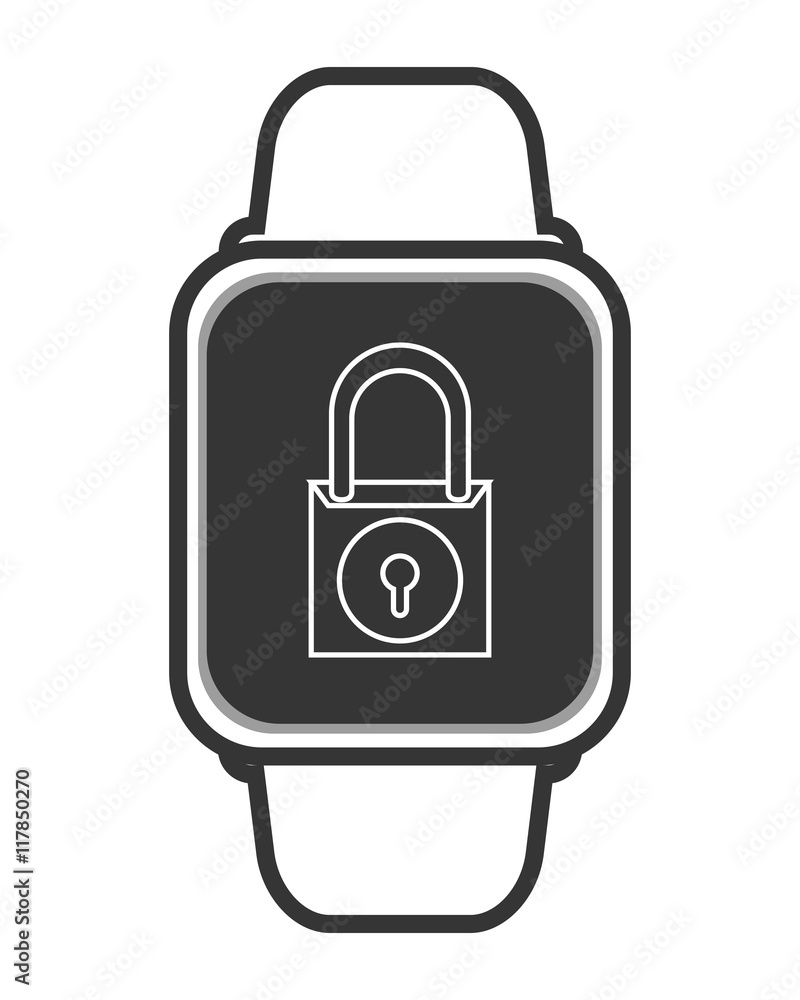 flat design single smartwatch icon vector illustration flat design single smartwatch icon vector illustration