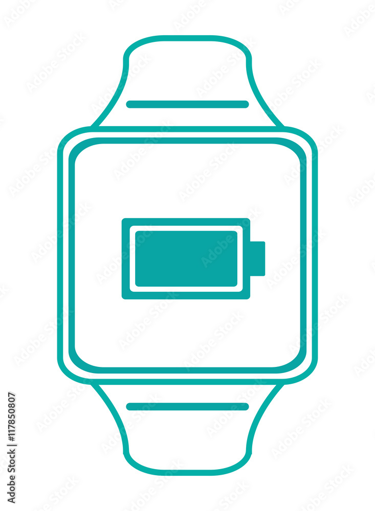 flat design single smartwatch icon vector illustration flat design single smartwatch icon vector illustration