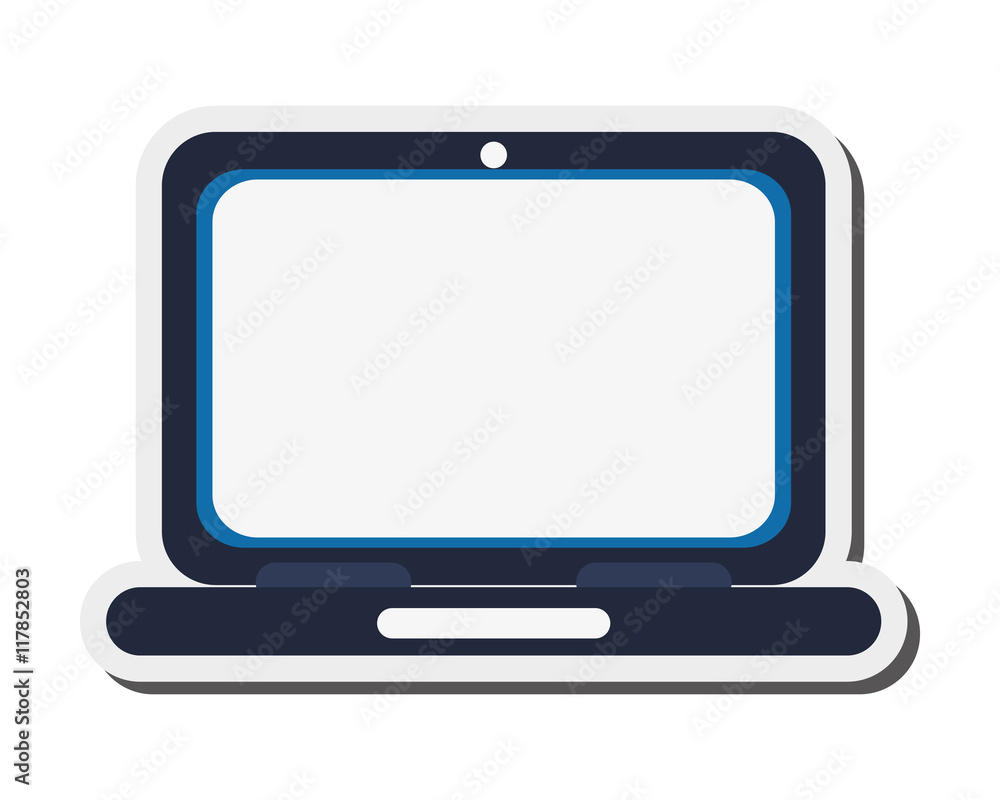 flat design laptop frontview icon vector illustration flat design laptop frontview icon vector illustration