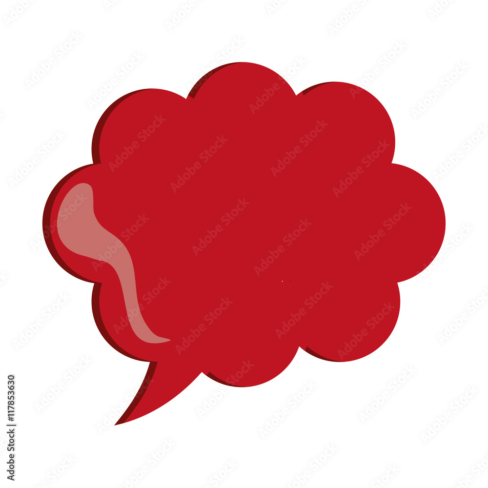 flat design colorful conversation bubble icon vector illustration