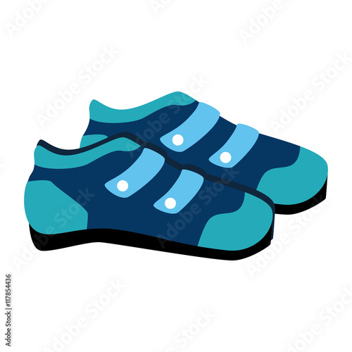 cyclist shoes wear icon vector illustration