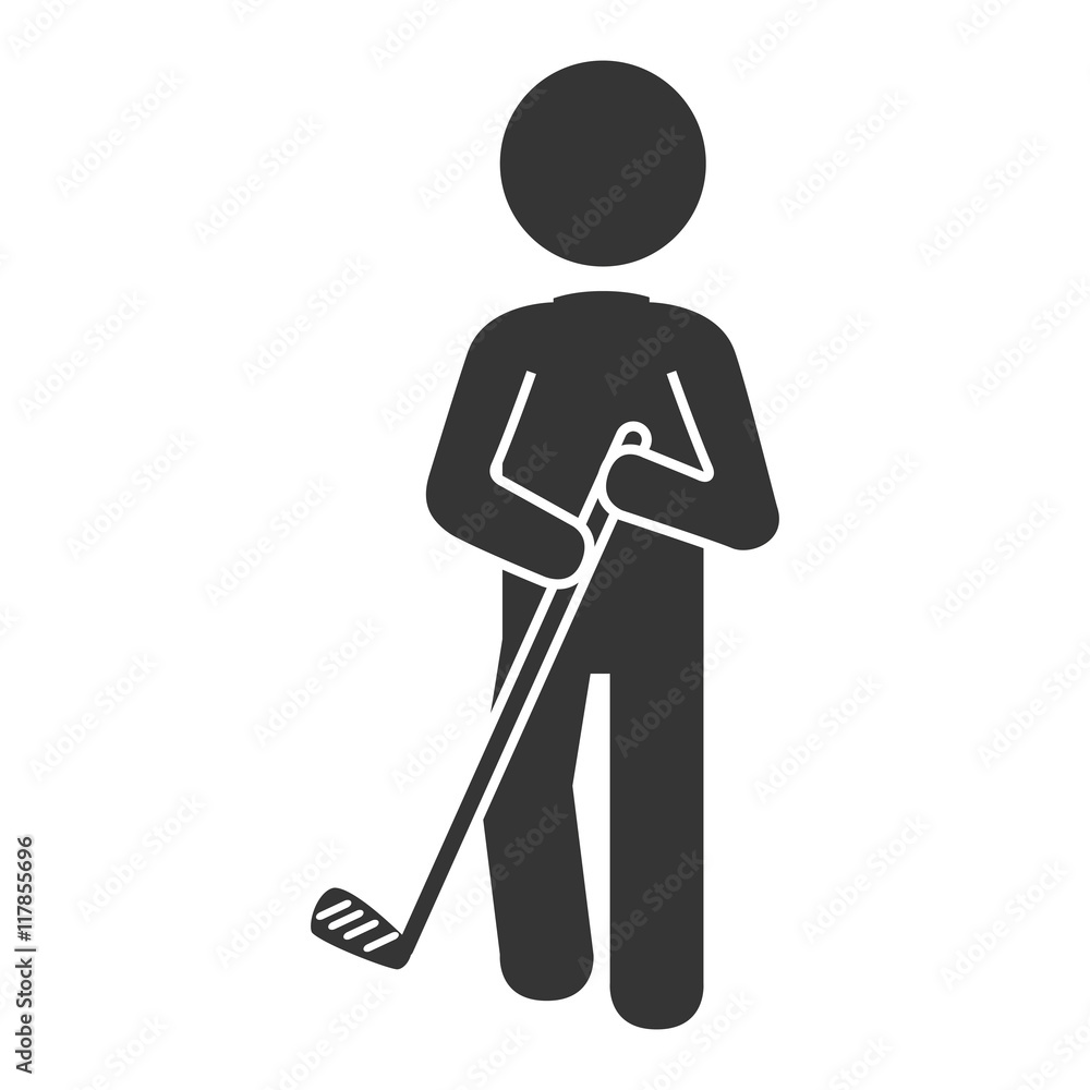 golf player pictogram icon vector illustration golf player pictogram icon vector illustration