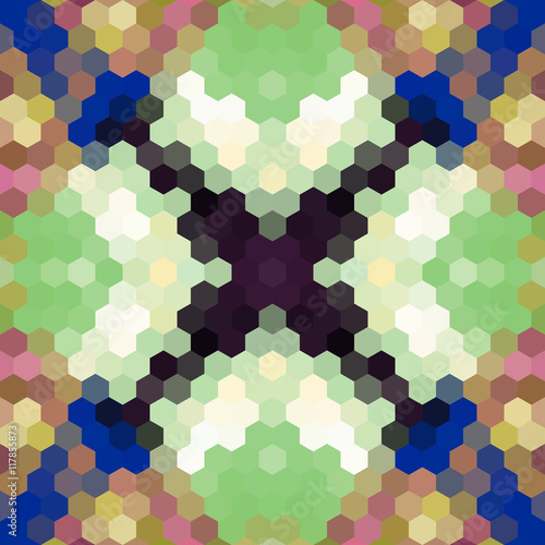 Wallpaper Mural Kaleidoscopic low poly hexagon style vector mosaic background Torontodigital.ca