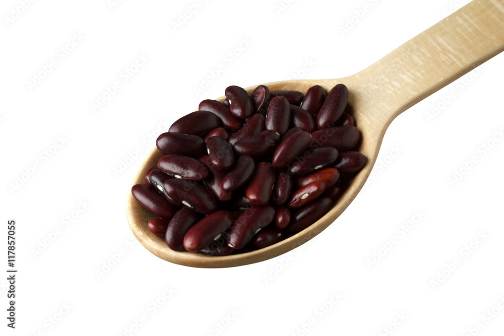 Fototapeta premium Kidney beans in a wooden spoon