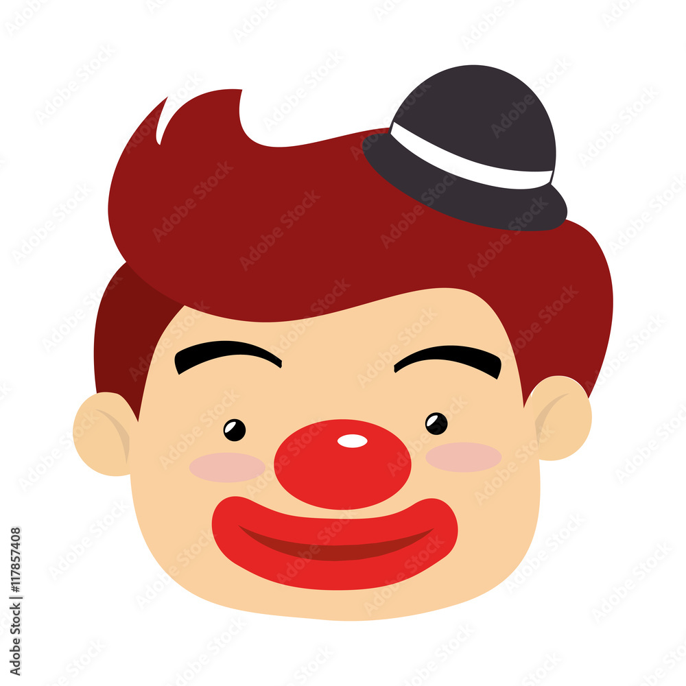 Obraz premium circus funny clown cartoon design