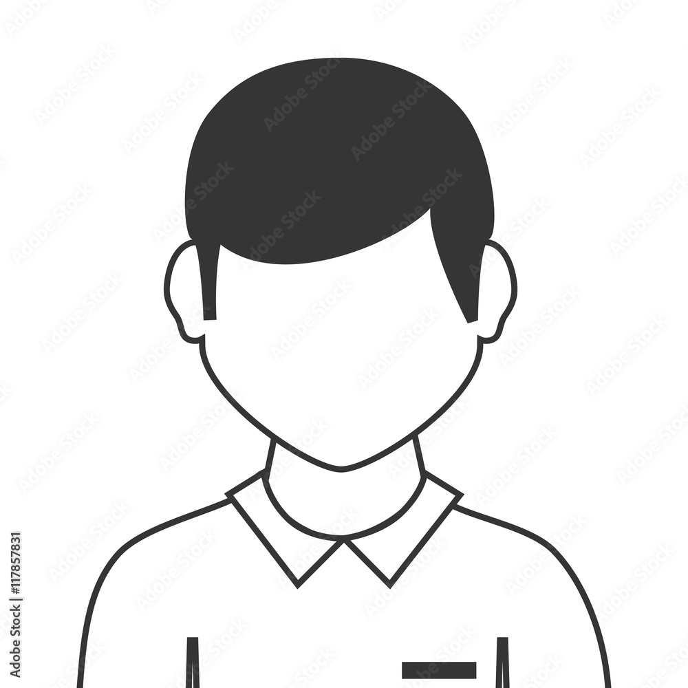 young male profile icon vector illustration young male profile icon vector illustration