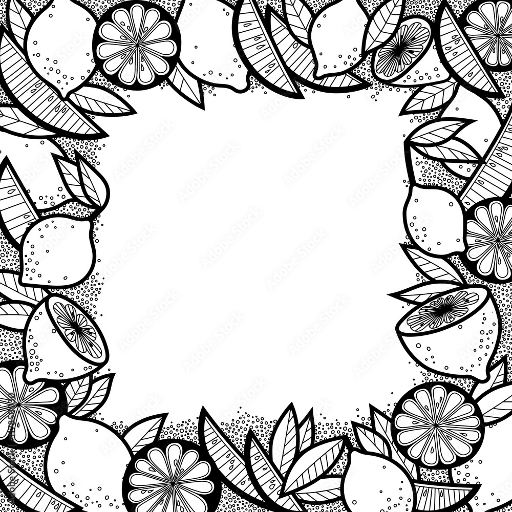 Food Borders Clip Art Black And White