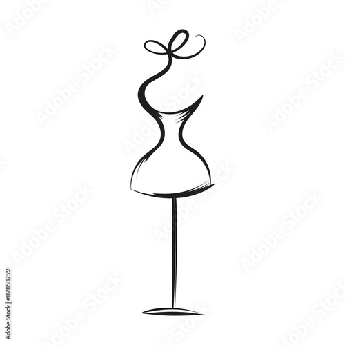 dummy dress hand drawing