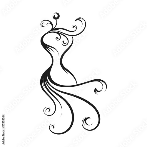 dummy dress hand drawing