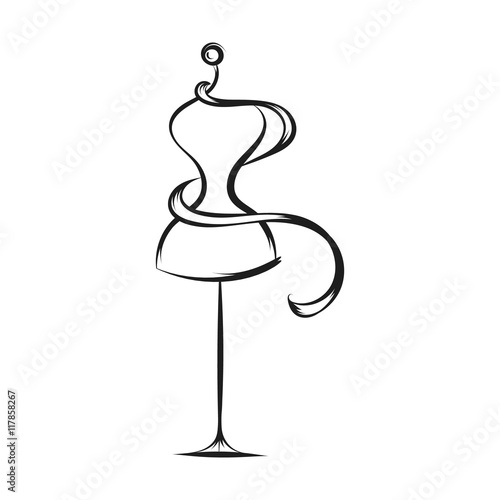 dummy dress hand drawing