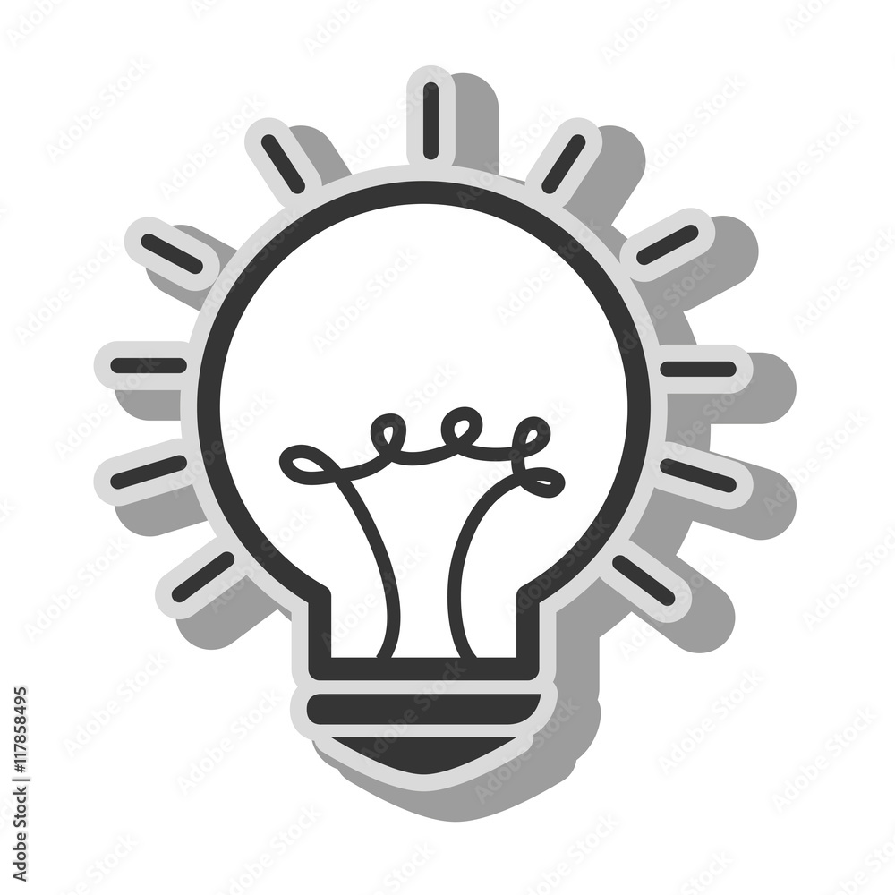 bulb energy light icon vector illustration