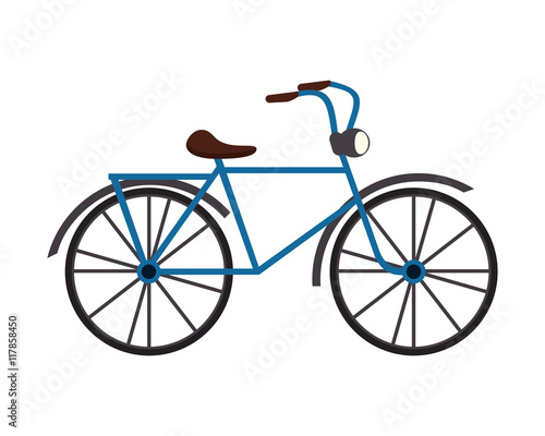 flat design single bike icon vector illustration © Jemastock