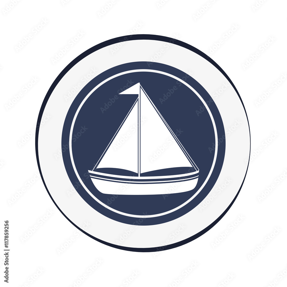 flat design sail boat icon vector illustration flat design sail boat icon vector illustration