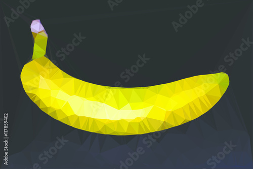 illustrazione di banana geometrica vettoriale isolate sullo sfondo omogeneo