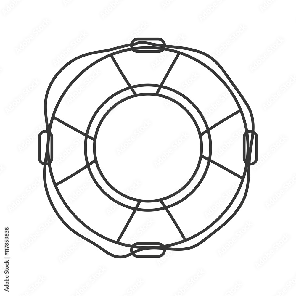 flat design life preserver icon vector illustration flat design life preserver icon vector illustration