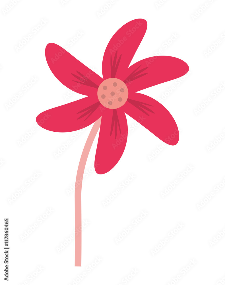 flat design single flower icon vector illustration flat design single flower icon vector illustration