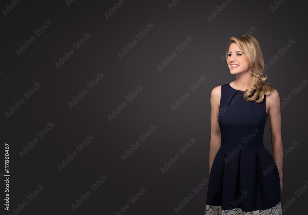 Fototapeta premium Frau Vintage Kleid