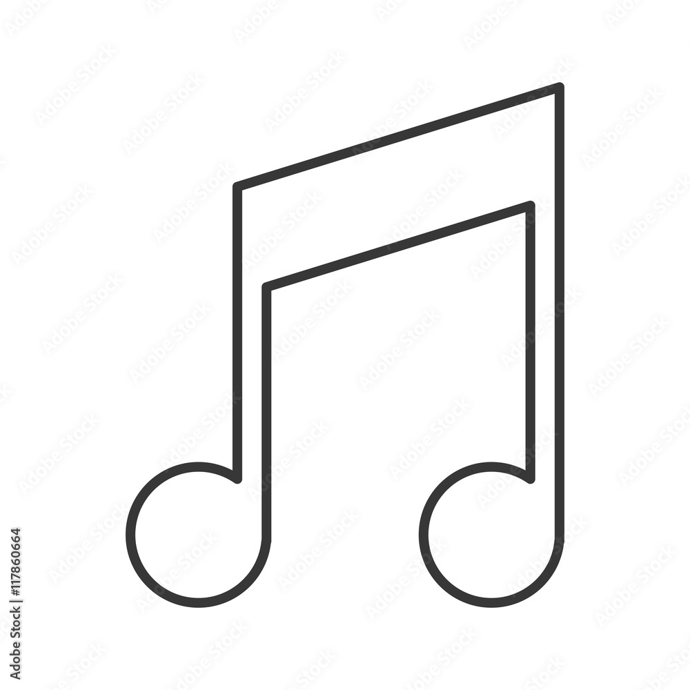 flat design music note icon vector illustration flat design music note icon vector illustration