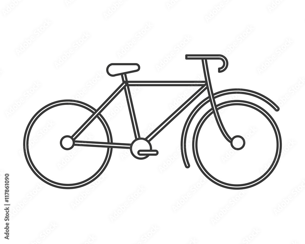 Obraz premium flat design single bike icon vector illustration