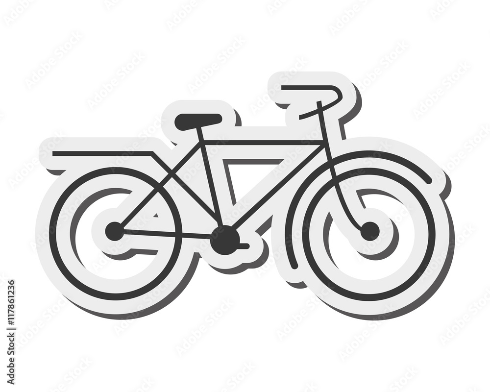 Fototapeta premium flat design single bike icon vector illustration