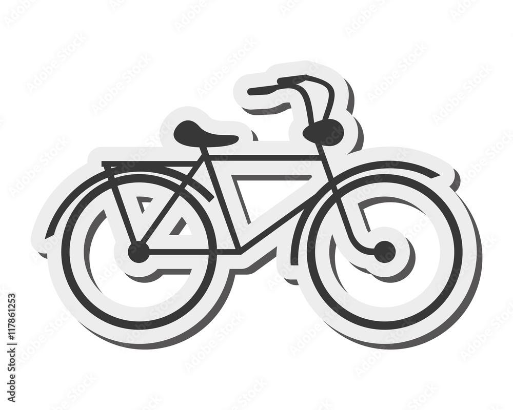 Fototapeta premium flat design single bike icon vector illustration