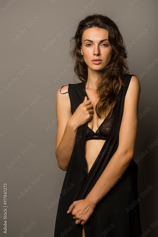 sexy young woman in bra and panties sexy young woman in bra and panties